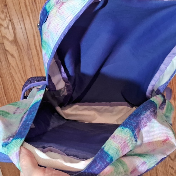 JanSport 5 pocket multicolor backpack with water bottle holder - Picture 3 of 9